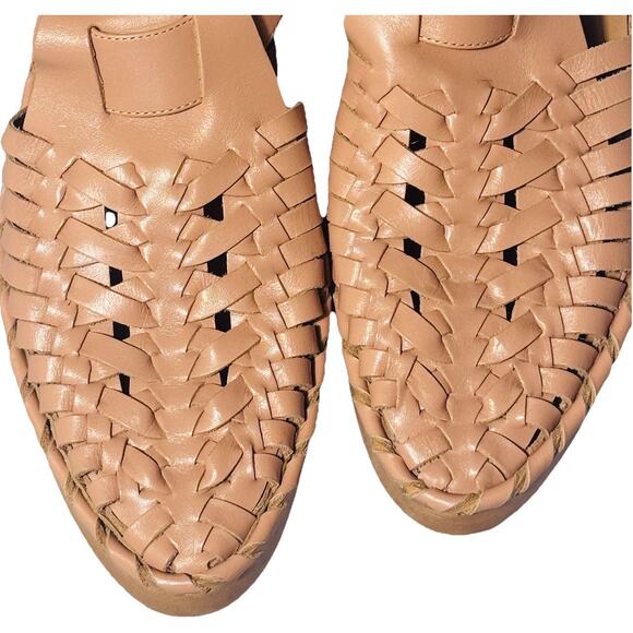 $1160 JIL SANDER Womens 36 US 6 Leather Woven Calfskin Gladiator Sandals Blush - Picture 2 of 10